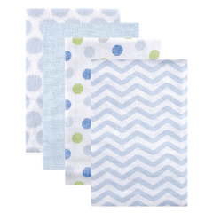 Luvable Friends Flannel Receiving Blankets, Balloons, 4 Count